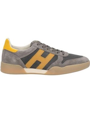 Hogan Sneakers Leather, Textile Fibers - Gray