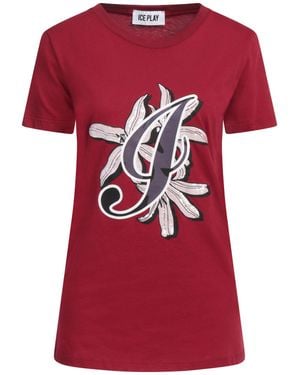 Ice Play Burgundy T-Shirt Cotton - Red