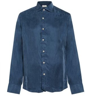 Alessandro Gherardi Shirt Cupro, Viscose - Blue