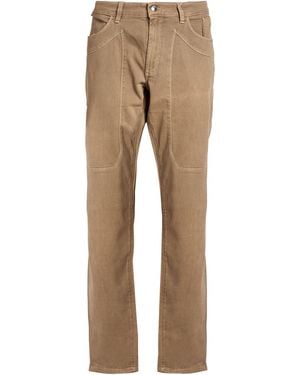 Jeckerson Khaki Trousers Cotton, Elastane - Natural