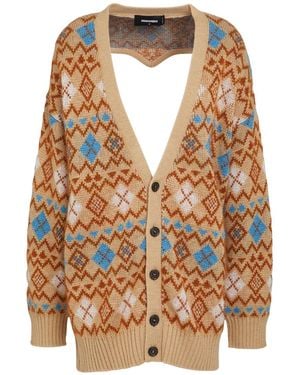 DSquared² 'Herz Vintage Shetland' Strickjacke ' - Pink
