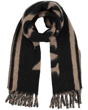 McQueen Scarf Alpaca Wool, Polyamide, Wool - Black