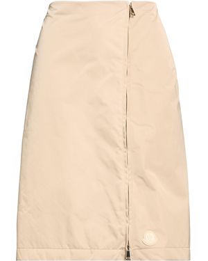 Moncler Khaki Midi Skirt Polyester - Natural