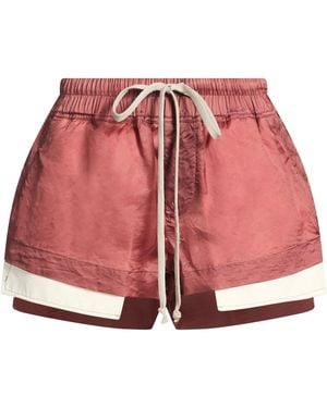 Rick Owens Shorts & Bermuda Shorts Cupro - Red