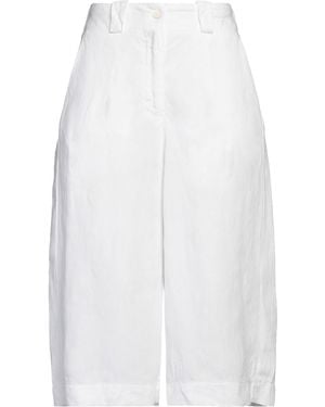 Malo Shorts & Bermuda Shorts Linen - White