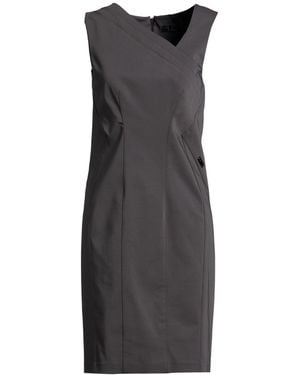Twinset Charcoal Midi Dress Polyester, Cotton, Elastane - Gray