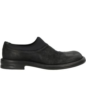 Mattia Capezzani Loafers Leather, Textile Fibres - Black