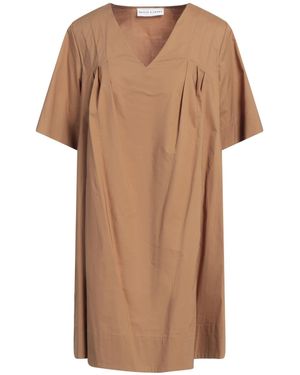 SKILLS & GENES Khaki Mini Dress Cotton, Elastane - Brown