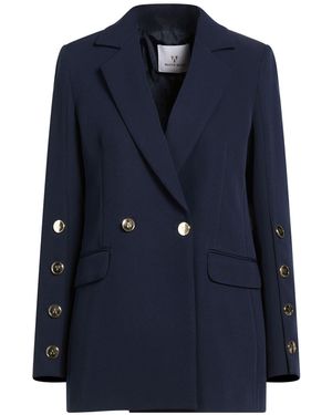 White Wise Blazer Polyester, Elastane - Blue