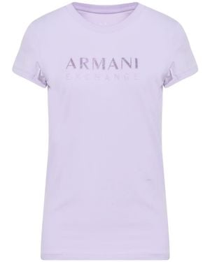 ARMANI EXCHANGE T-Shirt Cotton - Purple
