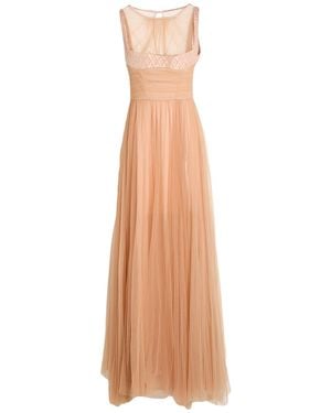Elisabetta Franchi Maxi Dress Polyamide, Cotton, Elastane - Natural
