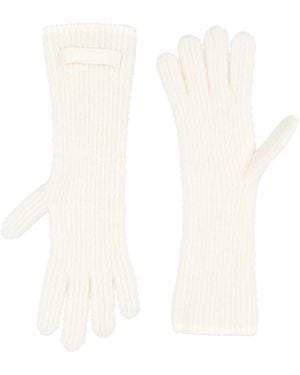 Jacquemus Gloves Alpaca Wool, Polyamide, Wool - White