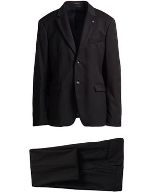 Officina 36 Suit Polyester, Viscose, Elastane - Black