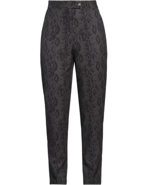 Yes-Zee Charcoal Trousers Polyester, Elastane - Grey