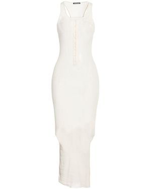 ANDREADAMO Ivory Maxi Dress Cotton, Nylon - White