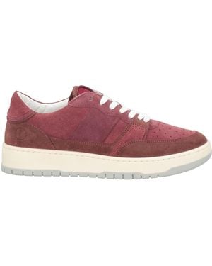 Collegium Burgundy Sneakers Leather, Textile Fibers - Purple