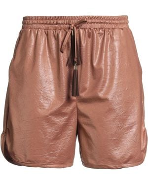 DOUBLE C Tan Shorts & Bermuda Shorts Polyester - Brown