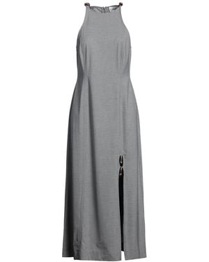 Ganni Maxi Dress Viscose, Polyester, Elastane - Gray