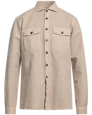 Ghirardelli Shirt Cotton, Linen - Natural