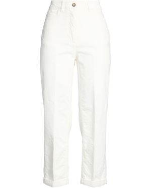 Peserico Easy Ivory Jeans Cotton, Elastane - White