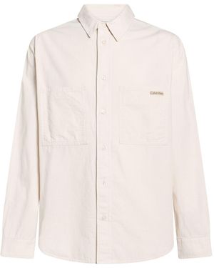 Calvin Klein Shirt Cotton - Natural