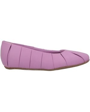 THEMOIRÈ Mauve Ballet Flats Textile Fibres - Purple