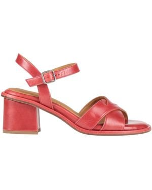 Audley Brick Sandals Leather - Red