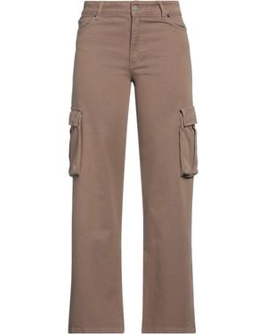 Douuod Pants Cotton, Elastane - Brown
