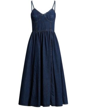 Sandro Midi Dress Cotton - Blue
