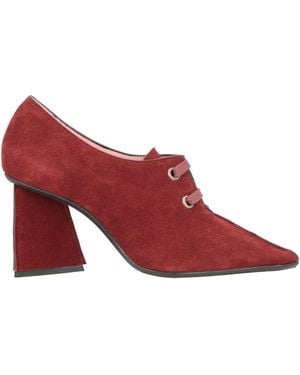 Ras Brick Lace-Up Shoes Leather - Red