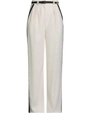 Elisabetta Franchi Ivory Pants Polyester - White