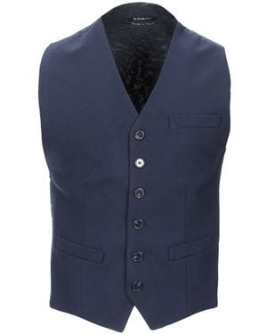 Exibit Midnight Tailored Vest Viscose, Polyamide, Elastane - Blue
