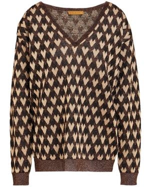 Siyu Chocolate Sweater Viscose, Metallic Fiber - Brown
