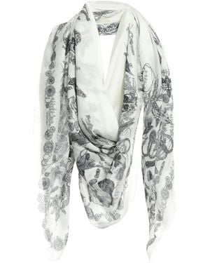 McQueen Scarf - White