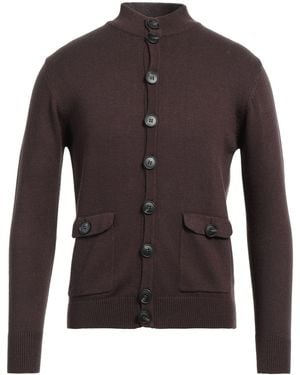 Cashmere Company Wool-Cashmere Knit Cardigan - Brown