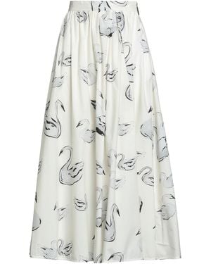 MSGM Ivory Maxi Skirt Cotton - White