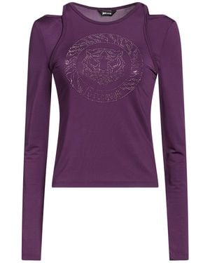 Just Cavalli T-Shirt Viscose, Elastane - Purple