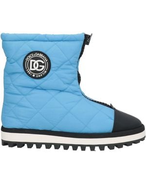 Dolce & Gabbana Ankle Boots Textile Fibers, Calfskin - Blue