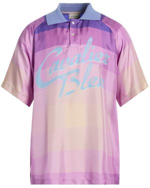 Pierre Louis Mascia Lilac Polo Shirt Silk - Pink
