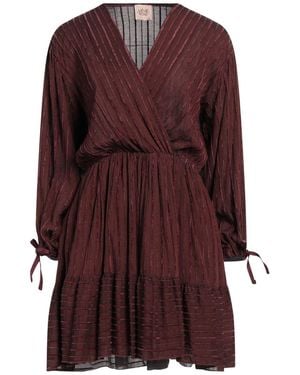 MÊME ROAD Mini Dress Viscose, Acrylic, Polyester, Polyamide - Purple