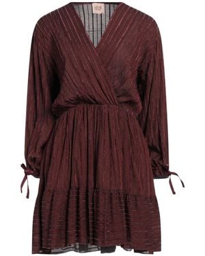 MÊME ROAD Mini Dress Viscose, Acrylic, Polyester, Polyamide - Purple