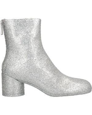 MM6 by Maison Martin Margiela Stiefeletten Mit Eckiger Kappe Und Glitter - Grau