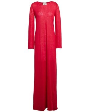 Semicouture Maxi Dress Cotton, Polyamide - Red