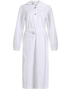 Jil Sander Midi Dress Cotton - White
