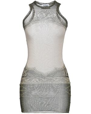Jean Paul Gaultier Military Mini Dress Polyamide - Grey