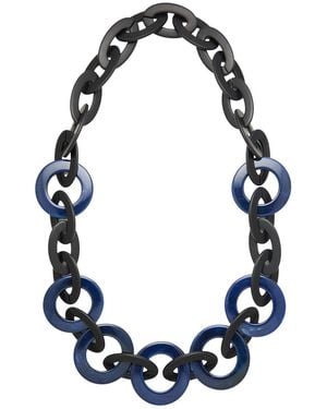 Emporio Armani Necklace Pmma (Polymethyl Methacrylate) Polyester, Aluminum, Zamak - Blue