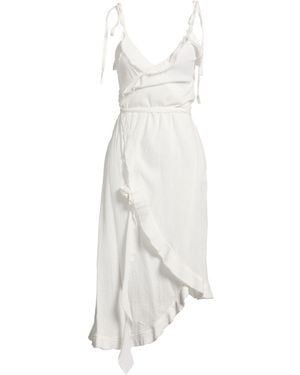 Low Classic Midi Dresses - White