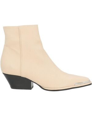 Sergio Rossi Blush Ankle Boots Leather - Natural