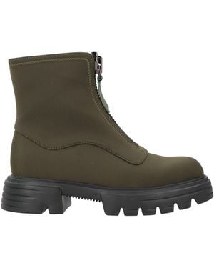 Jeannot Military Ankle Boots Textile Fibers - Green