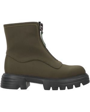 Jeannot Military Ankle Boots Textile Fibers - Green